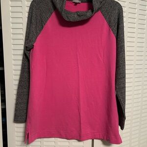 Pink and Gray Women's Top for pre- and post-workout.